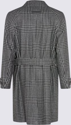 Ermenegildo Zegna Grey And Black Wool Coat