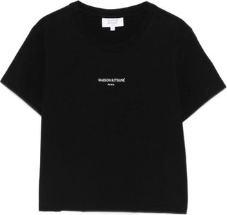 Maison Kitsun&eacute; T-shirts en Polos - Dames - T-shirts - Zwart - S - Tops
