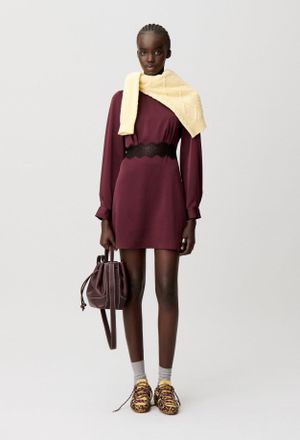 Claudie Pierlot Robe courte fluide satin&eacute;e