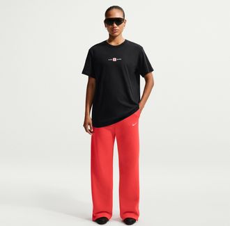 Nike Womens Nike Sportswear Phoenix Fleece High-Waisted Wide-Leg Pants in Red | IH1011-696