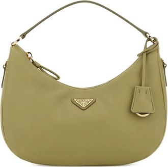 Prada Leren shopper - Groen