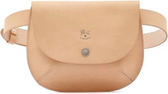 IL BISONTE Womens Leather Belt Bag In Natural