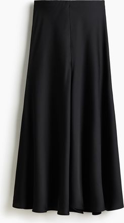 H&M Maxijupe aus Satin - Schwarz