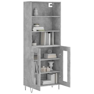 Berkfield Home Highboard Concrete Grey 69.5x34x180 cm Engineered Wood