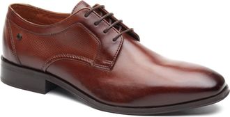 Base London Dome Lace Up Leather Mens Burnt Tan Lace-Up Shoes - Size UK 10