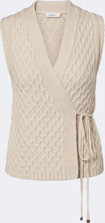 Max Mara Cardigan in lana e cashmere a portafoglio