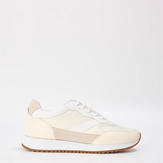 HUGO BOSS Womens Kai Runn Nymx Low Top Sneakers in Open White - Size UK 7