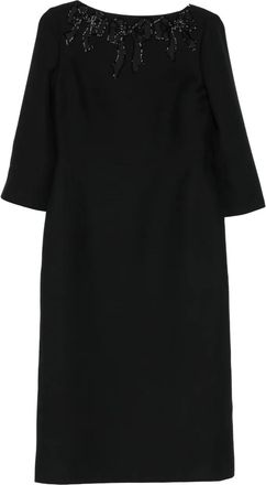 Valentino Garavani Midi-jurk met kralen - Zwart