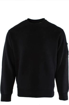 C.P. Company Sweatshirts, male, Blue, Size: XL Blue Sweater with Brushed Fleece