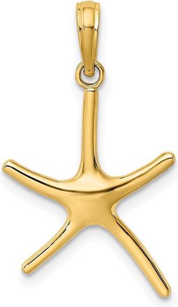 Diamond2Deal 14k Gold Dancing Starfish Charm Pendant
