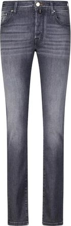 Jacob Cohen Italiaanse Slim-Fit Jeans met Klassieke Details - Heren - Skinny Jeans - Grijs - W32 - Denim - Jeans