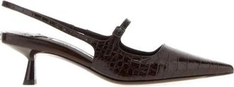 Jimmy Choo London Didi 45 Slingback Pumps - Dames - Pumps - Bruin - 36 EU - Leer - Schoenen