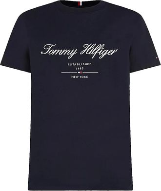 Tommy Hilfiger Script-logo T-shirt - men - Cotton - S - Blue