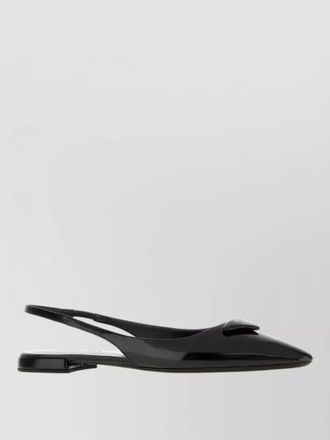 Prada leather ballerinas pumps glossy pointed toe