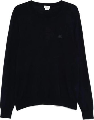 Etro Crew Neck Long Sleeve Sweater - Heren - Ronde hals truien - Zwart - S - Truien & Vesten