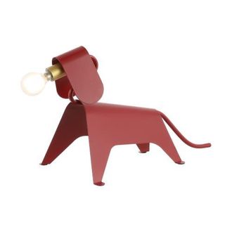 Jonathan Y Designs Rover Modern Industrial Iron Canine LED Kids Lamp in Red at Nordstrom