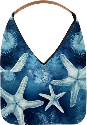 Generic Starfish Reusable Lightweight Grocery Bags - Foldable Into Compact Pouch, Washable & Sturdy, Multipurpose for Shopping and Travel