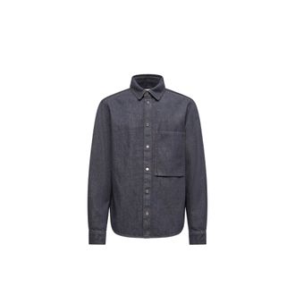 Moncler Denim Long Sleeve Shirt Blue Size XXL