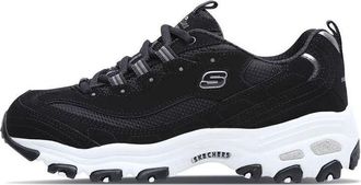 Skechers (WMNS) Skechers D lites Sneakers Black/Silver 11930-BLK