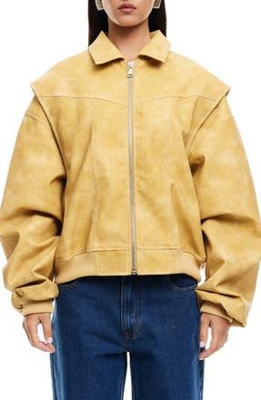 Lioness Vista Bomber Jacket in Mustard at Nordstrom Rack, Size X-Large