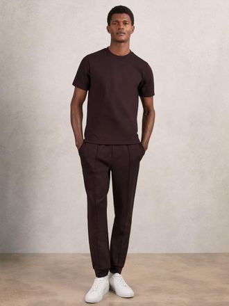 Reiss Cherry Red Stretch-jersey Tailored Joggers, Xxl