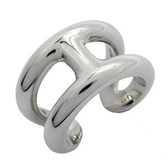 Herm&egrave;s Silver 925 Band Ring (Pre-Owned)
