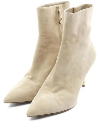 Louis Vuitton pointed-toe stiletto-hell ankle boots - women - Calf Leather/Calf Suede/Calf Leather - 40.5 - Neutrals