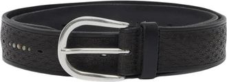 Orciani Bull Soft Leather Belt - Heren - Riemen - Zwart - 90 CM - Leer - Accessoires