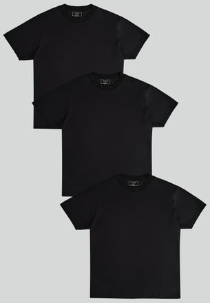 Siksilk Mens Black Pack of 3 T Shirts S