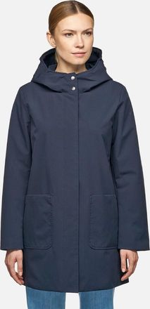Geox Womens Geox W FLORETIA Womens Blue Parka Coat - Size: 14