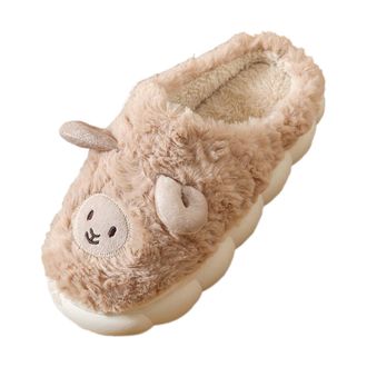 Generic House Slippers Non Slip Women Ladies Christmas Womens Cosy Fluffy Sliders Adorable Sheep Design Fleece Cozy Indoor Outdoor Winter Fall Home Footwear f