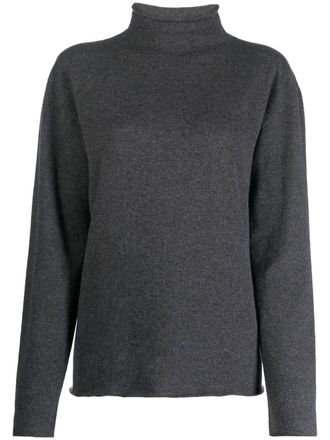 Jil Sander mock-neck knitted jumper - women - Cashmere - 38 - Grey