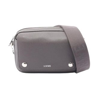 Loewe Pre-owned Vintage Leren Crossbody Tas - Dames - Pre-owned - Grijs - Maat: ONE Size Leer