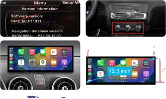 OEM Pantalla Multimedia Para Coche, Pantalla De Alta Calidad, Compatible Con Audi A1 Q3 2012-2018, Versi&oacute;n 12.3 A1 Rmc