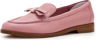 Kate Spade New York Deco Bow Pebbled Leather Loafers Womens Dress Flat Shoes Barre Pink : 10.5 M