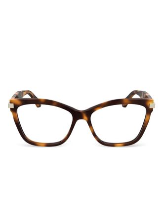 Calvin Klein tortoiseshell cat-eye glasses - Brown