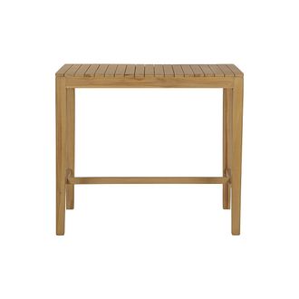 Miliboo Mesa Alta De Jard&iacute;n Rectangular De Madera De Teca Maciza L120 Cm Gili
