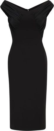 Dolce & Gabbana Cr&ecirc;pe Organza Bodycon Jurk - Dames - Casual kleedjes - Zwart - L - Organza - Kleedjes