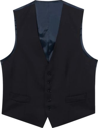 Brooks Brothers Gilet van scheerwol - Blauw