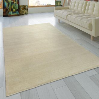 Paco Home Paco Home - Alfombra Salon De Habitacion Pelo Corto Fibra Natural Lisa A Mano Gabbeh 80x150 Cm, Crema