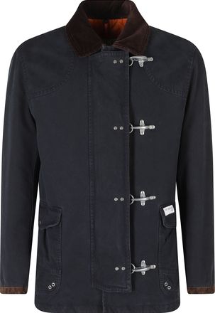 Fay Blue 4 Ganci Velvet Collar Cotton Jacket