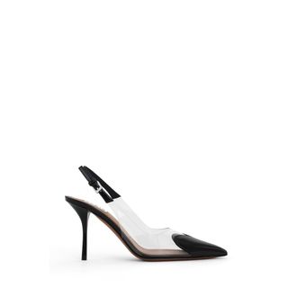 Alaia Le Caur Patent-Leather and PVC Slingback Pumps