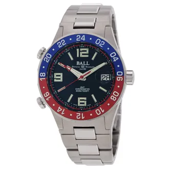 Ball Roadmaster Pilot GMT Automatic Black Dial Mens Watch DG3038A-S2C-BK