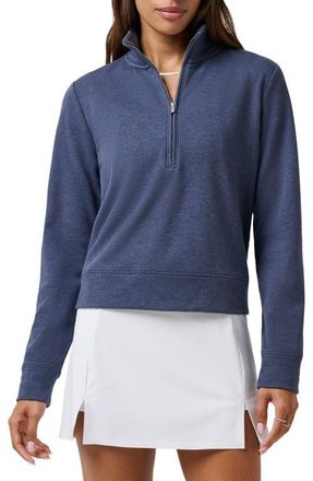 Travis Mathew Cloud Half Zip Pullover in Heather Navy Blazer at Nordstrom, Size X-Small