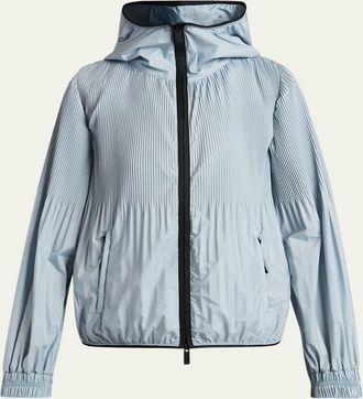 Moncler Anemone Pleated Hooded Jacket