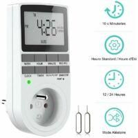 OEM Enchufe Digital Programable, Temporizador Digital Semanal Con Pantalla Lcd, Temporizador De Enchufe El&eacute;ctrico De 12h/24h/7 D&iacute;as, Ahorro De Energ&iacute;a Par