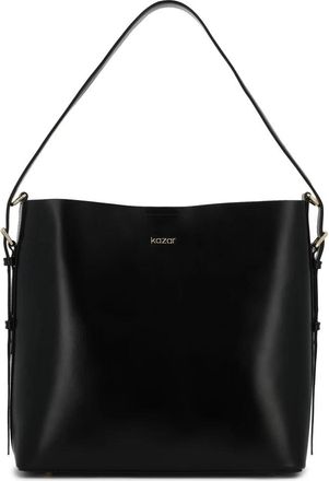 Kazar Zwarte leren handtas - Dames - Schoudertassen - Zwart - ONE Size - Leer - Tassen