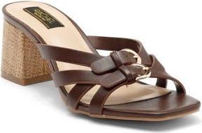 Rachel Roy Sorrento Block Heel Slide Sandal in Brown at Nordstrom Rack, Size 6.5