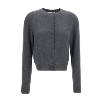 Lisa Yang Truien & Vesten, Dames, Grijs, XS, Kasjmier, Wilona Cardigan