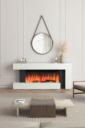 Living and Home 50 Inch Electric Fireplace in White